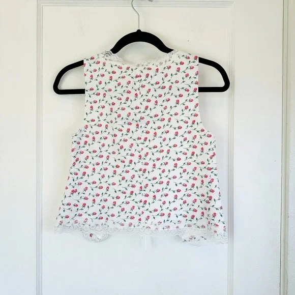 Reformation Rosalie Linen Tie Front‎ Top Alyssa Floral Womens 0 - Picture 8 of 10